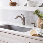 Alpine Reserve Mullen Spot Free Stainless Steel Single Handle Deck-mount Pull-out Kitchen Faucet with Sprayer (Includes Deck Plate) (Includes Soap Dispenser), 67222W-123402, MSRP: $99.00, FINAL PRICE: $59.99