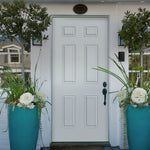 RELIABILT Entry Door 30-in x 80-in x 4-9/16-in Steel No glass Left-hand inswing Prehung Front Door