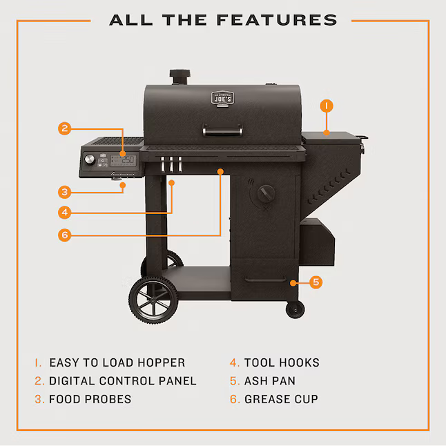 Oklahoma Joe's Tahoma Gravity Feed 900-Sq. in Black Horizontal Charcoal Smoker, 24203104 *JR2509, Retail: $799.99, FINAL PRICE: $429.99 + TAX