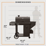 Oklahoma Joe's Tahoma Gravity Feed 900-Sq. in Black Horizontal Charcoal Smoker, 24203104 *JR2509, Retail: $799.99, FINAL PRICE: $429.99 + TAX