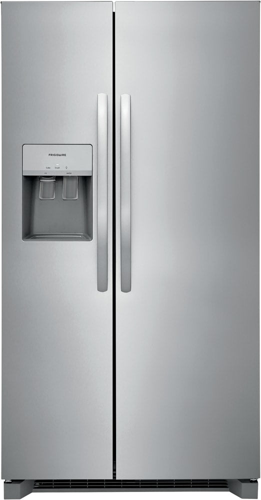 Frigidaire 25.6-cu ft Standard-Depth 36-in Wide Side-by-Side Refrigerator with Ice Maker ,Water and Ice Dispenser ( Fingerprint Resistant Stainless Steel ) ENERGY STAR Certified