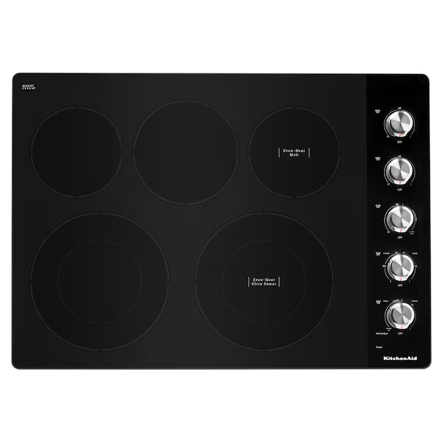 KitchenAid 30-in 5 burners Smooth Surface Stainless Steel Electric Cooktop, KCES550HSS *HD2510, Retail: $1,699.00, FINAL PRICE: $999.99 + TAX