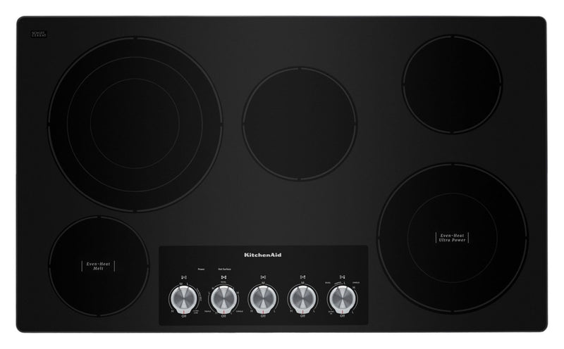 KitchenAid 36-in 5 burners Smooth surface Stainless steel Electric Cooktop, KCES556HSS, FINAL PRICE: $859.99 + TAX