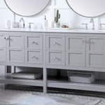 Ever Living Indie 72-Inch Double Sink Vanity in Light Grey with a Countertop, VF16472DGR, FINAL PRICE: $1099.99 + TAX [FBM-127]