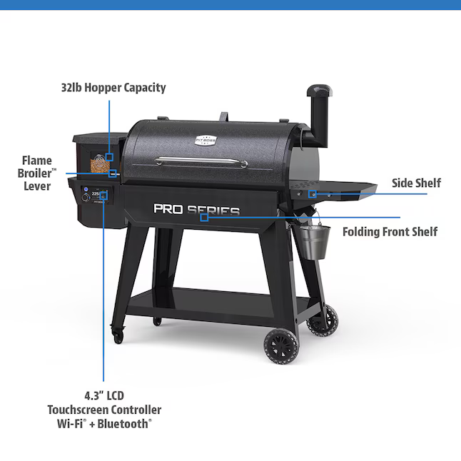Pit Boss Pro Series V3 1150-Sq. in Grey Pellet Grill with Smart Compatibility, PB1150PS3 *JR2509, Retail: $699.00, FINAL PRICE: $399.99 + TAX