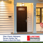 Therma-Tru Fiber Classic Parson Entry Door 36-in x 80-in x 4-9/16-in Fiberglass Right-hand inswing Dark Elm Stained Prehung Residential Insulating core