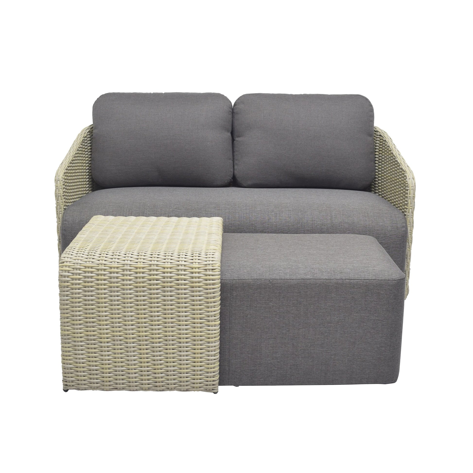 Origin 21 Venza 3 -Piece Wicker Patio Conversation Set with Dark Gray Cushions