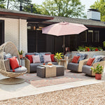 Origin 21 Venza 3 -Piece Wicker Patio Conversation Set with Dark Gray Cushions