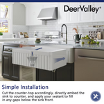 DeerValley Solstice Farmhouse 33-in x 18-in Fireclay Single Bowl Kitchen Sink, DV-1K502 *HD2509, Retail: $429.95 , FINAL PRICE: $ + TAX