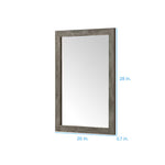 Style Selections Howell 20-in x 28-in Framed Rectangle Bathroom Vanity Mirror ( Weathered