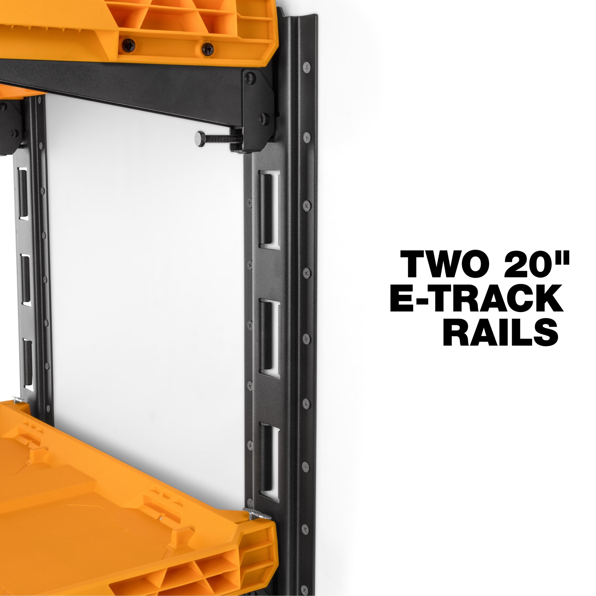 TOUGHBUILT STACKTECH Plastic/Metal Shelf (2) StackTech shelves, (2) E-track sections