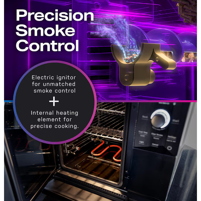 GE Profile Indoor 2.1 cu ft 293-Sq. in Black Smart Electric Smoker, P9SBAAS6VBB *HD2507, Retail: $999.00, FINAL PRICE: $459.99 + TAX