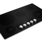 KitchenAid 36-in 5 burners Smooth surface Stainless steel Electric Cooktop, KCES556HSS, FINAL PRICE: $859.99 + TAX