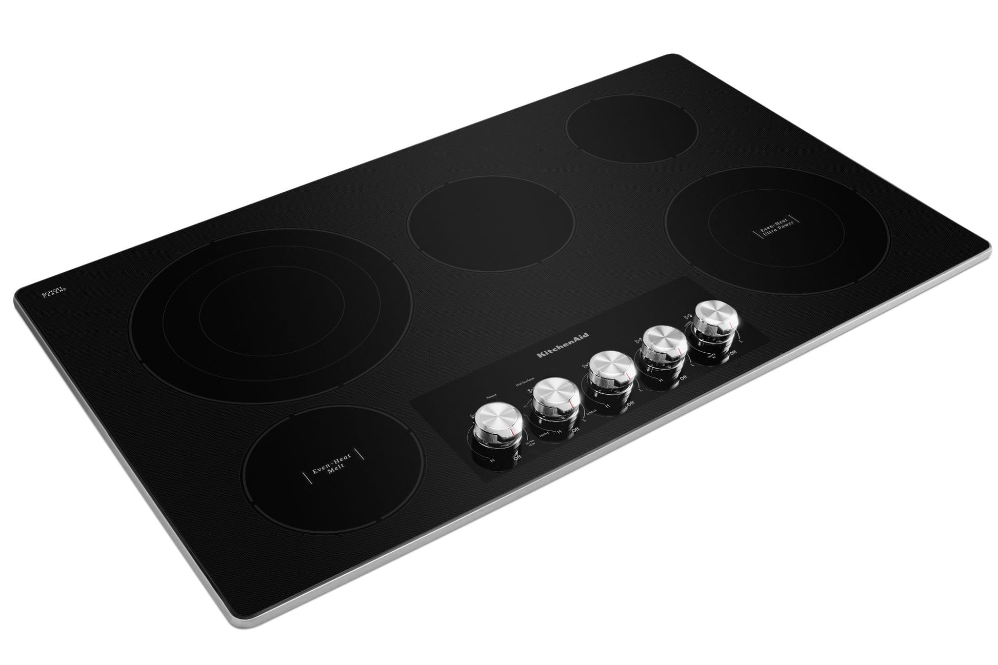 KitchenAid 36-in 5 burners Smooth surface Stainless steel Electric Cooktop, KCES556HSS, FINAL PRICE: $859.99 + TAX