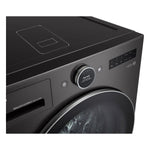 LG TurboWash360 5.0-cu ft Ventless All-In-One Washer Dryer Combo with Steam Cycle ( Black Steel )