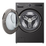 LG TurboWash360 5.0-cu ft Ventless All-In-One Washer Dryer Combo with Steam Cycle ( Black Steel )