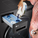 LG TurboWash360 5.0-cu ft Ventless All-In-One Washer Dryer Combo with Steam Cycle ( Black Steel )