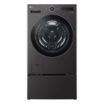 LG TurboWash360 5.0-cu ft Ventless All-In-One Washer Dryer Combo with Steam Cycle ( Black Steel )