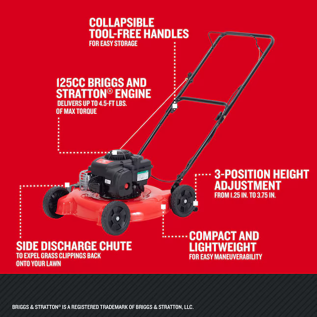 CRAFTSMAN M090 20-in Gas Push Lawn Mower with 125-cc Briggs and Stratton Engine, CM11A-02T8793 *JR2510, Retail: $299.00, FINAL PRICE: $199.99 + TAX