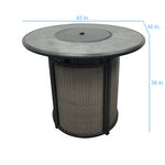 allen + roth Sedgebrook 42-in W 55000 Maximum BTUs Steel Round Liquid propane Fire pit