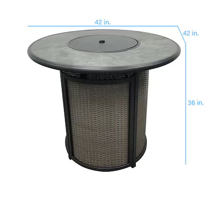 Alpine Reserve Sedgebrook 42-in W 55000 Maximum BTUs Steel Round Liquid propane Fire pit [FBM-076]