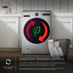 LG TurboWash360 5.0-cu ft Ventless All-In-One Washer Dryer Combo with Steam Cycle ( Black Steel )