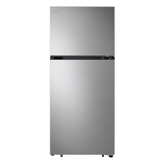 LG 17.5-cu ft Standard-Depth 28-in Wide Top-Freezer Refrigerator ( PrintProof Stainless Steel ) Garage Ready ENERGY STAR Certified