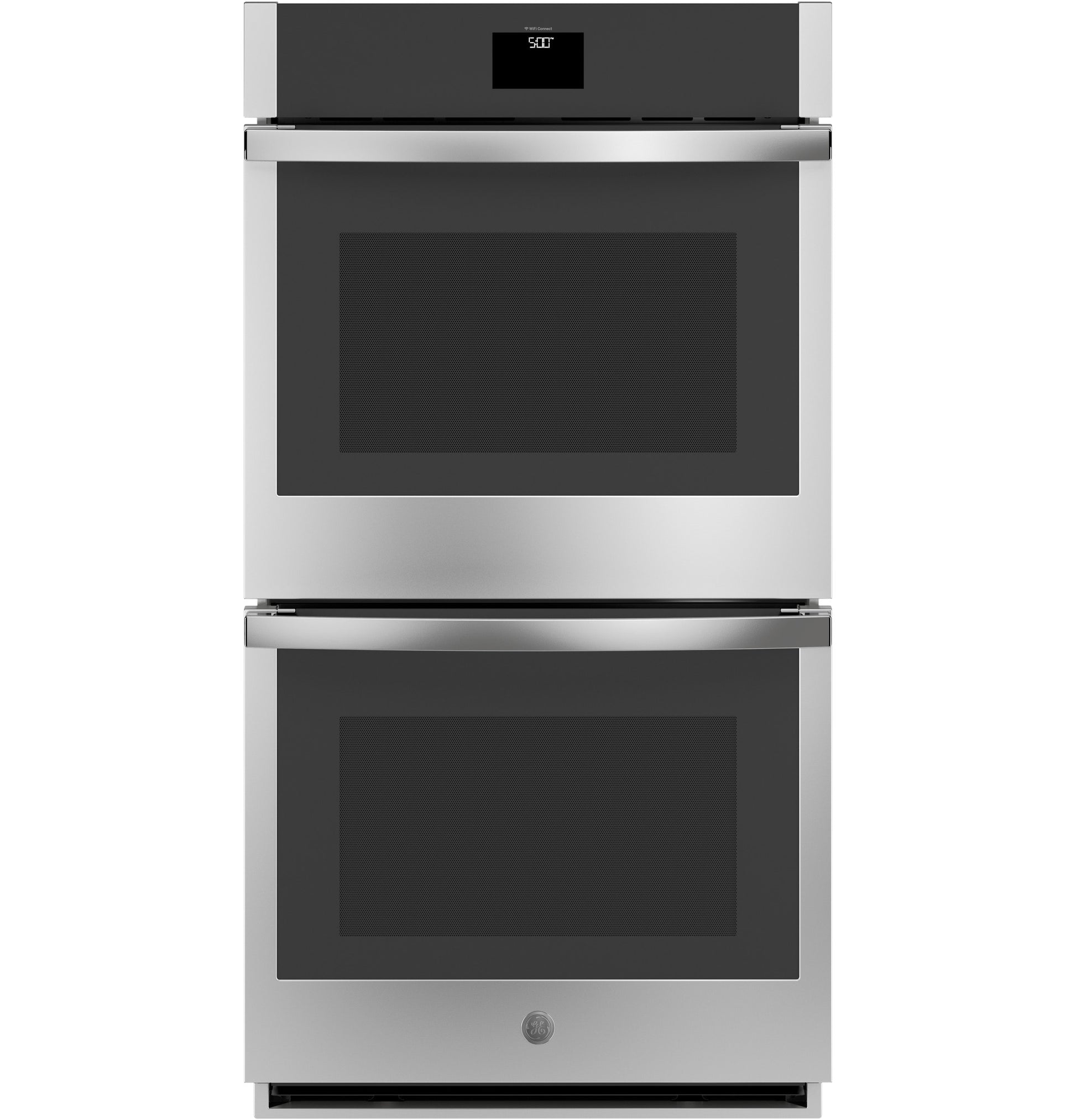 GE 27 inch Double Electric Wall Oven with Air Fry Self + Steam Cleaning ( Stainless Steel )
