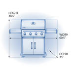 Rogue XT Stainless Steel 4-Burner Liquid Propane Gas Grill with Integrated Smoker Box, RXT525PSS-1-A *HD2509, Retail: $899.00, FINAL PRICE: $ + TAX