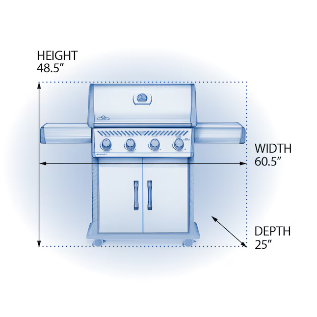 Rogue XT Stainless Steel 4-Burner Liquid Propane Gas Grill with Integrated Smoker Box, RXT525PSS-1-A *HD2509, Retail: $899.00, FINAL PRICE: $ + TAX