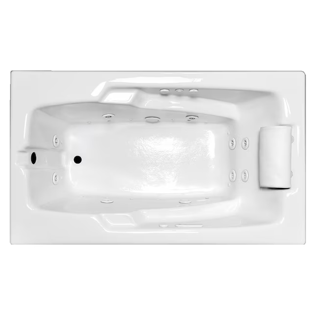 Laurel Mountain Mercer II Deluxe 36-in x 60-in White Acrylic Rectangle Drop-in Whirlpool Tub (Reversible Drain), ZL3660MW, MSRP: $1,686.14, Final Price: $1,199.99 + Tax