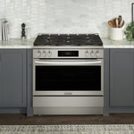 Frigidaire Gallery 36-in 6 burners 4.6-cu ft Air Fry Convection Oven Slide-In Natural Gas Range (