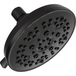Delta Universal Showering Components 5.0 -Spray Matte Black 6-in Round High Pressure Shower Head 1.75 G.  PM