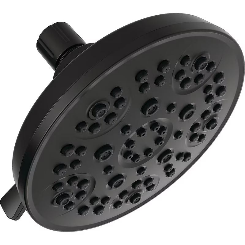 Delta Universal Showering Components 5.0 -Spray Matte Black 6-in Round High Pressure Shower Head 1.75 G.  PM