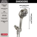 Delta Hand Shower 2.5 GPM 6-Setting in Satin Nickel, 75605DSN, MRSP: $110.35, FINAL PRICE: $ + TAX