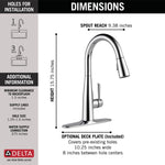 Delta Essa Single Handle Pull-Down Kitchen Faucet in Chrome, 9113-DST, MRSP: $456, FINAL PRICE: $ + TAX