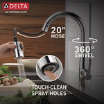 Delta Essa Single Handle Pull-Down Kitchen Faucet in Chrome, 9113-DST, MRSP: $456, FINAL PRICE: $ + TAX