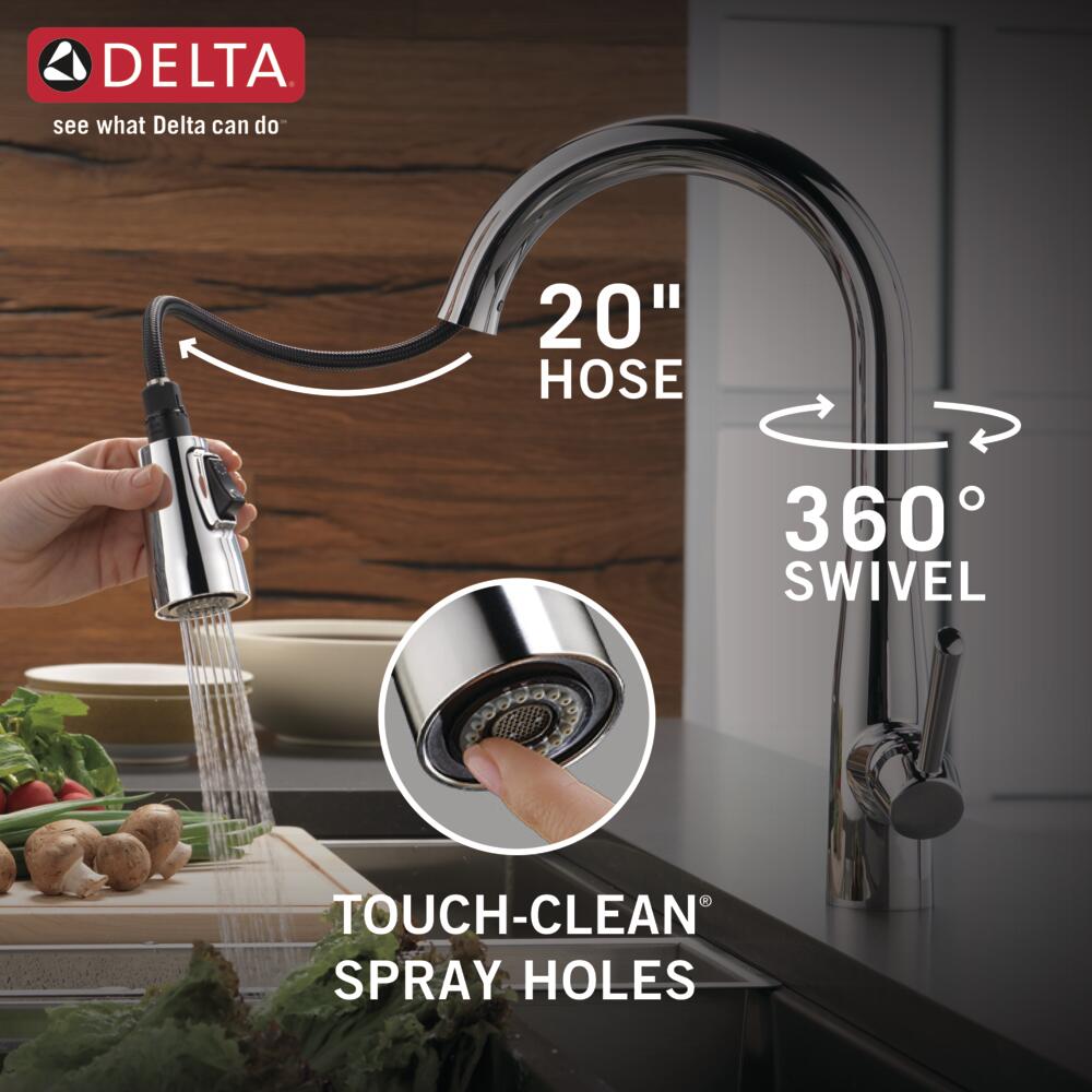 Delta Essa Single Handle Pull-Down Kitchen Faucet in Chrome, 9113-DST, MRSP: $456, FINAL PRICE: $ + TAX