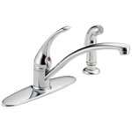 Delta Foundations Single Handle Kitchen Faucet with Spray in Chrome, B4410LF, MRSP: $146.3, FINAL PRICE: $ + TAX