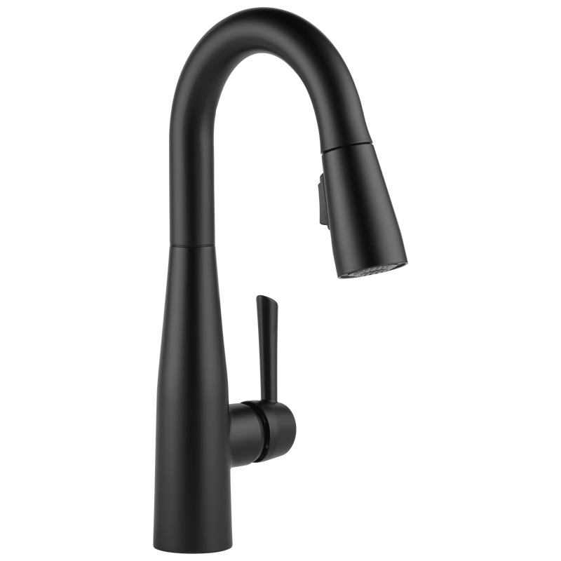 Delta Essa Single Handle Pull-Down Bar / Prep Faucet in Matte Black, 9913-BL-DST, MRSP: $528, FINAL PRICE: $ + TAX