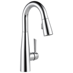 Delta Essa Chrome Single Handle Deck-mount Bar and Prep Kitchen Faucet with Sprayer