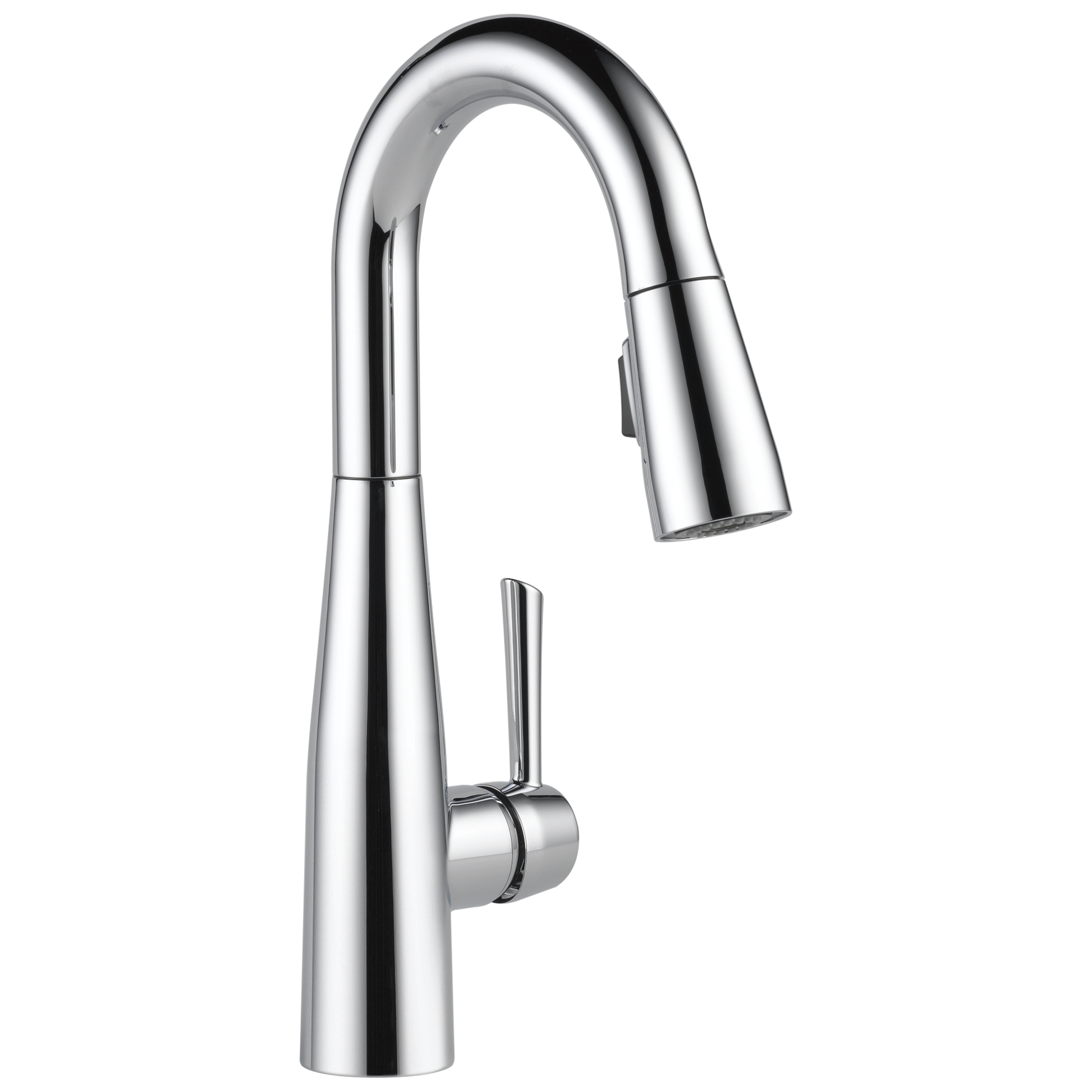 Delta Essa Chrome Single Handle Deck-mount Bar and Prep Kitchen Faucet with Sprayer