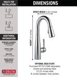 Delta Essa Chrome Single Handle Deck-mount Bar and Prep Kitchen Faucet with Sprayer
