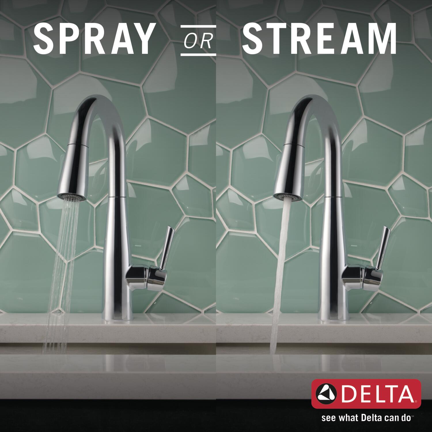 Delta Essa Chrome Single Handle Deck-mount Bar and Prep Kitchen Faucet with Sprayer
