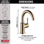 Delta Trinsic Single Handle Bathroom Faucet in Champagne Bronze, 559LF-CZMPU, MRSP: $542, FINAL PRICE: $ + TAX