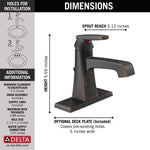 Delta Ashlyn Single Handle Bathroom Faucet in Venetian Bronze, 564-RBMPU-DST, MRSP: $470, FINAL PRICE: $ + TAX