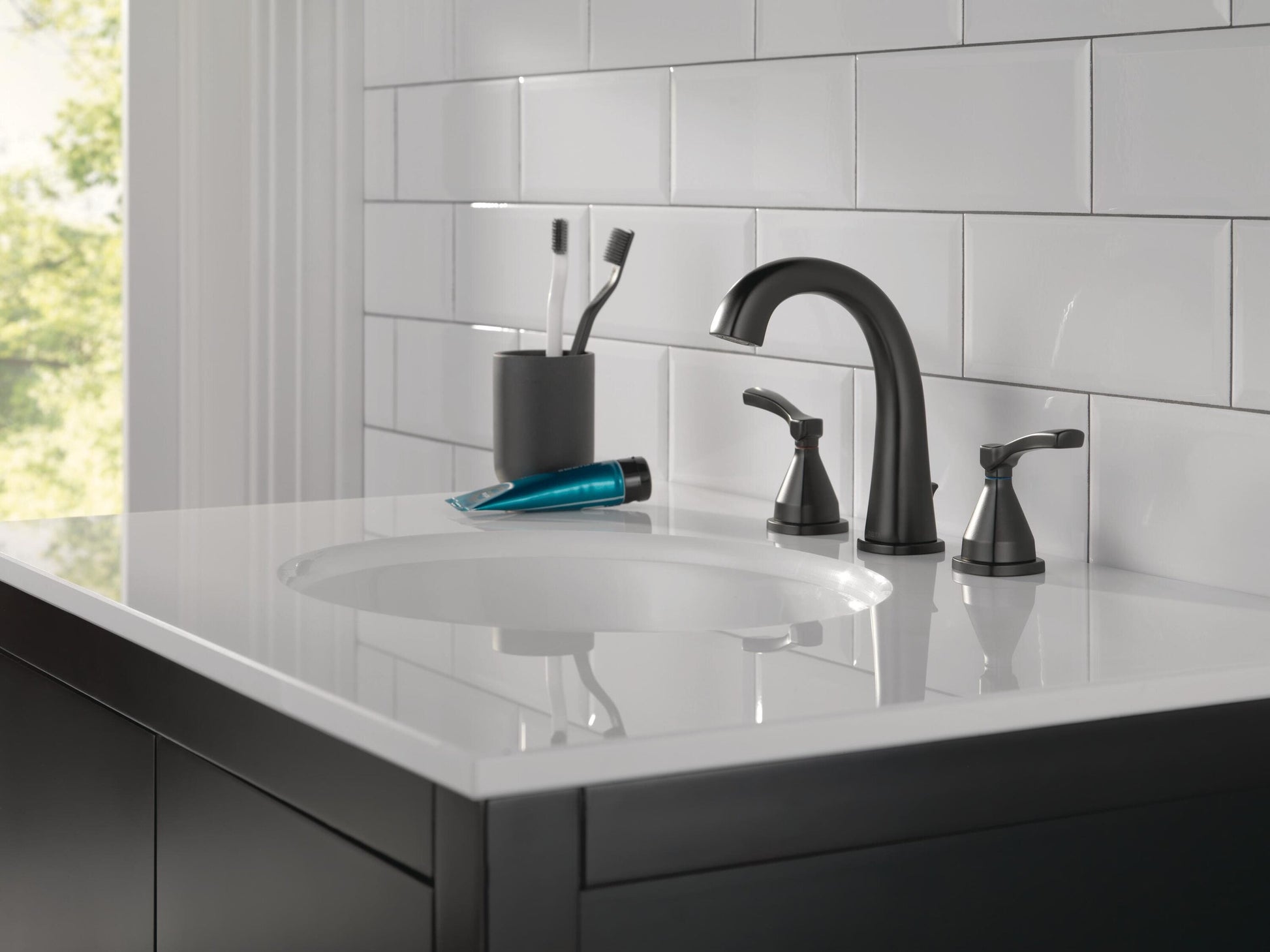 Delta Stryke Widespread Faucet in Matte Black, 35775-BLMPU-DST, MRSP: $447.87, FINAL PRICE: $ + TAX