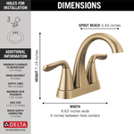 Delta Arvo Champagne Bronze 4-in Centerset 2-Handle WaterSense Bathroom Sink Faucet with Drain, 25840LF-CZ *HD2406, Retail: $265.95, FINAL PRICE: $99.99 + TAX
