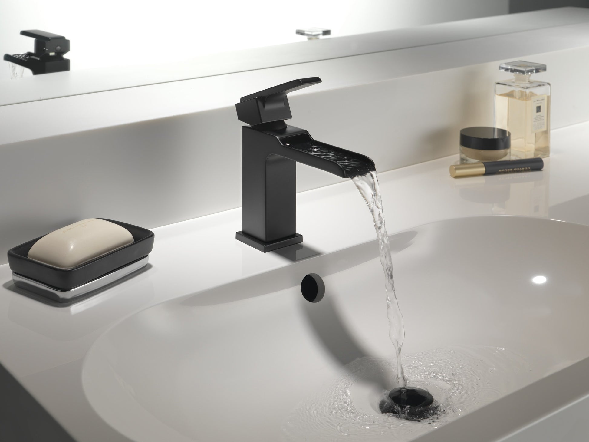Delta Ara Single Handle Channel Bathroom Faucet in Matte Black, 568LF-BLLPU, MRSP: $742, FINAL PRICE: $ + TAX