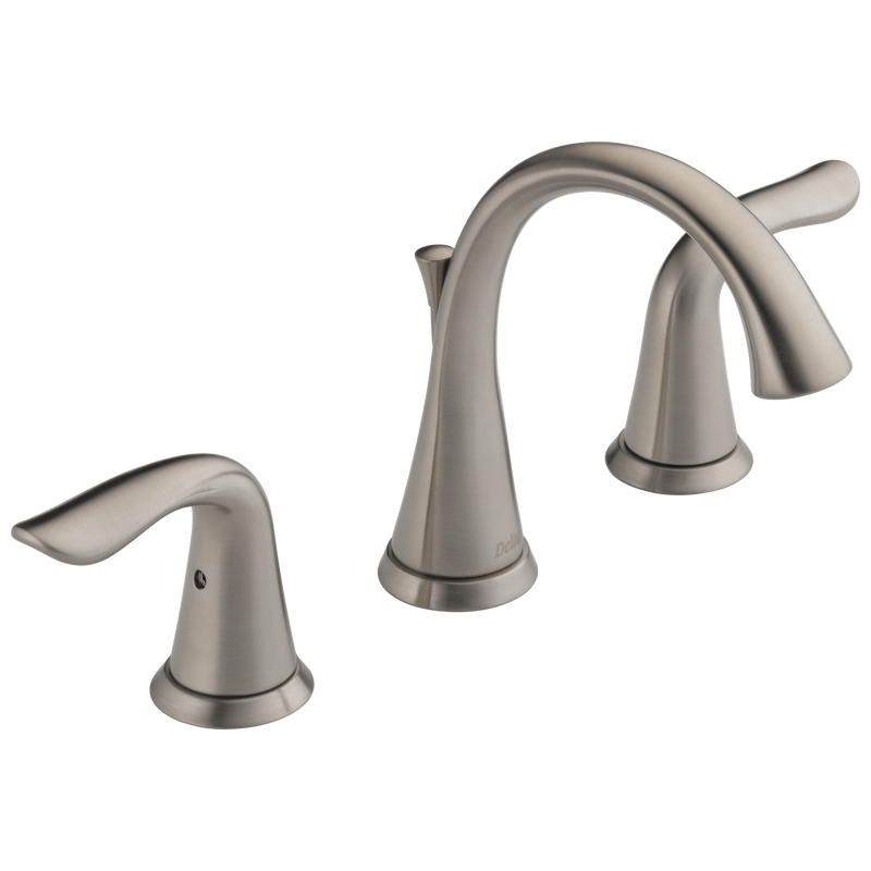 Delta Lahara Two Handle Widespread Bathroom Faucet in Stainless Steel, 3538-SSMPU-DST, MRSP: $250.35, FINAL PRICE: $119.99 + TAX